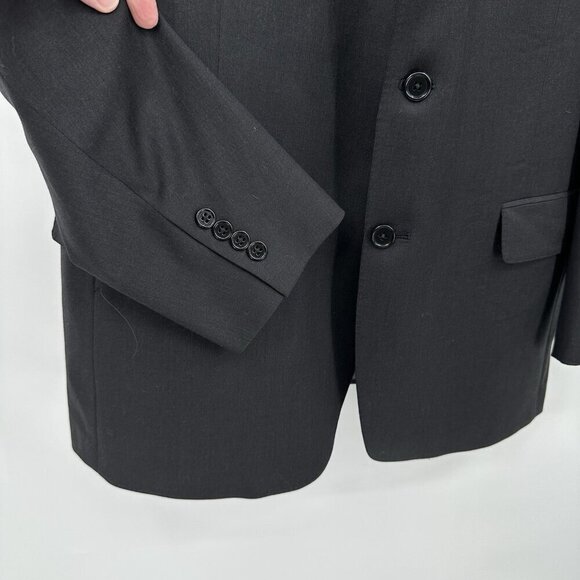 DANIEL CREMIEUX LORO PIANA jacket blazer sport coat three button black 44R - Picture 5 of 8
